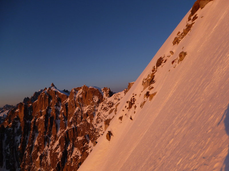 the upper snow slopes are steep enough