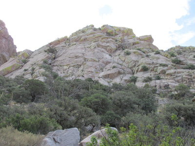 View of the slabs from the bottom of the canyon.