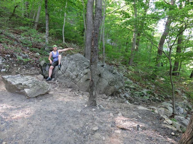 The trail to the Lower Slabs is off to the right.