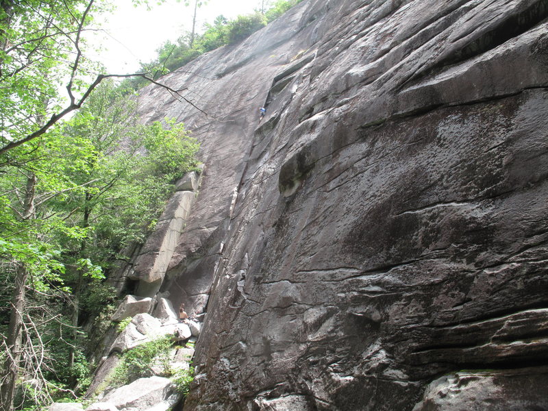 Dandy Line, Cedar Rock, NC. A well-protected long pitch. 