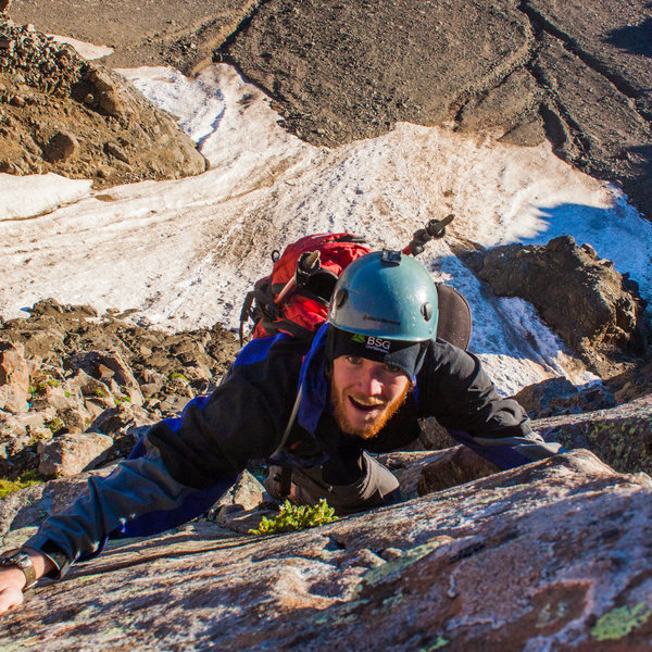 Almost through the crux lower section.