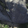 The Lower Tier: Flat and Vertical.<br>
Center climber is in The Chimney.<br>
Climber on the right is on Amazing Face.<br>
Not sure what the left climber is on but it isn't The Arch (AKA Ozone). The Arch/Ozone is much further left, out of frame.