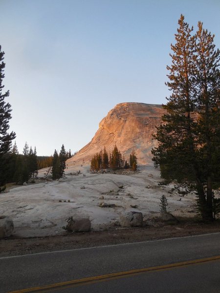 Lemberg Dome in alpine glow.