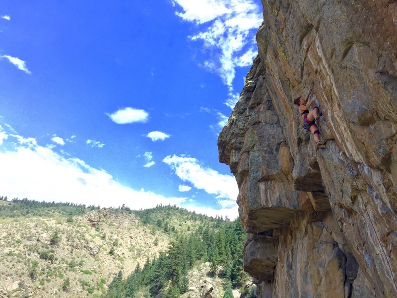 Caryn, crimping her way up Interstellar.