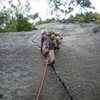 Sweet 5.6ish crack below the second belay.<br>
