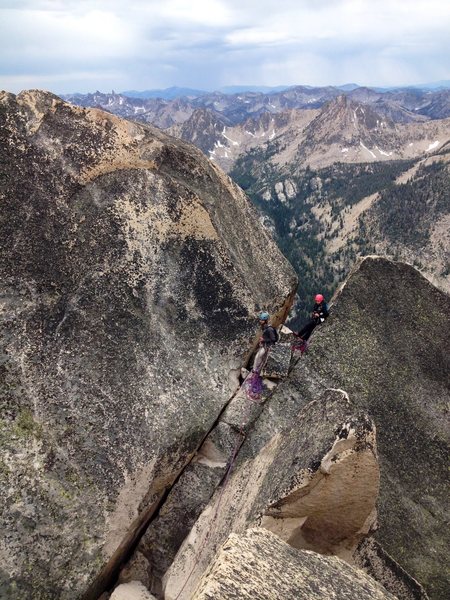 Looking back at the notch from the summit