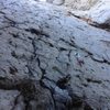 Looking up at that delicious rock