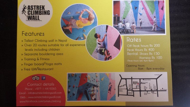 Astrek brochure for climbing wall. 26/8/15