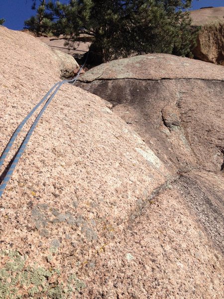 The upper part of the climb above the flake.