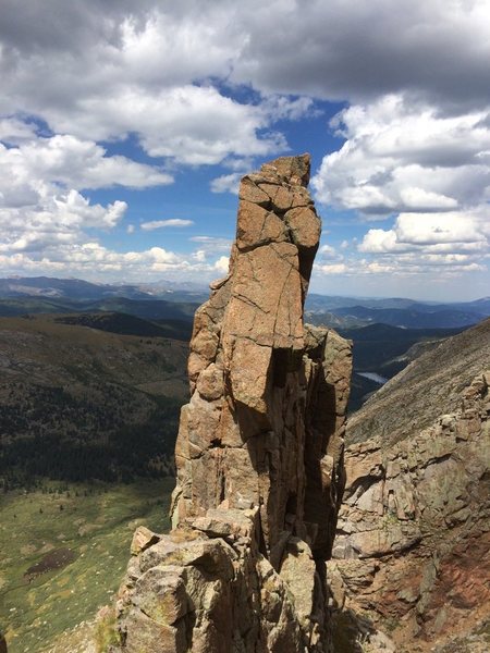 Distinctive summit block.