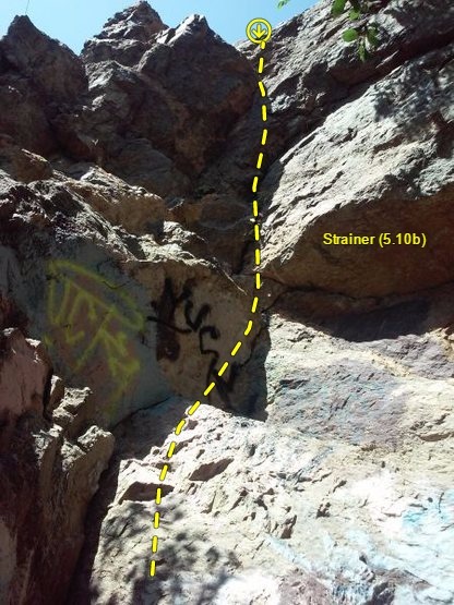 Strainer (5.10b), Thurman Flat 