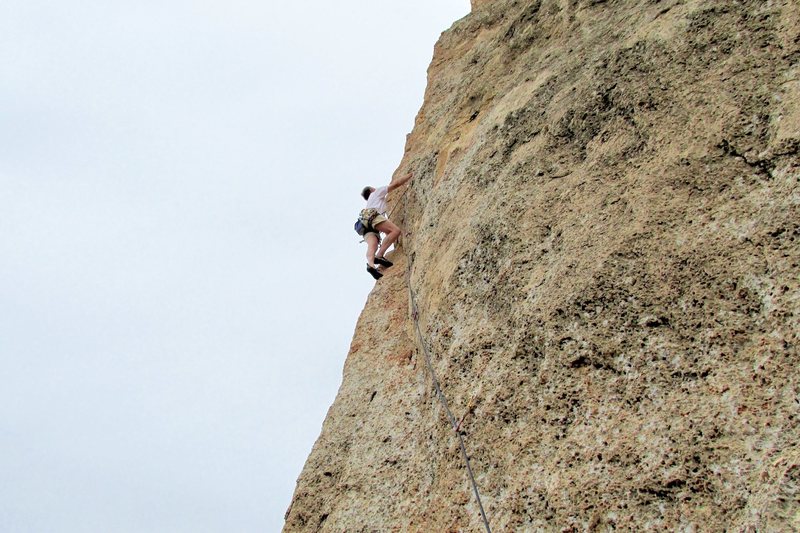 First cruxy moves coming up.  Photo Mary Jo Rone.