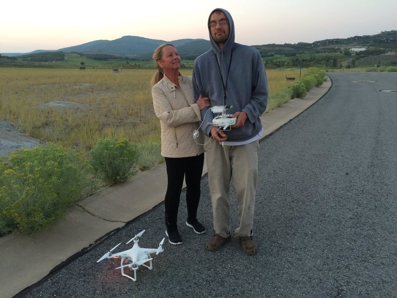 3 days before Luke left this world!  Picture with his Drone in Tujaye, Park Citiy, with momother