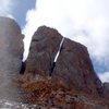 Cool looking chimney splitting one of the spires.