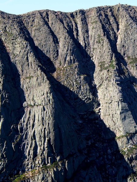 Armadillo (Left) and rib to summit ridge, the Flatiron is at far right.