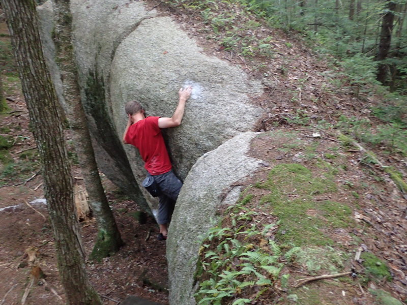 Cool But Contrived (V2), After Work Boulders Waterville, NH