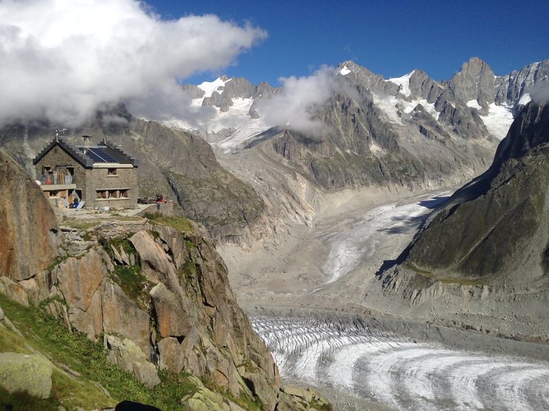 Most people elect to stay at the well-located Refuge de l'Envers des Aiguilles.