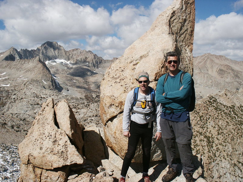 Stefan Harms and Chris Owen, with Mt. Darwin the big peak behind.