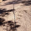 The route with a rope on it.