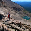 Looking down at Keplinger Lake.