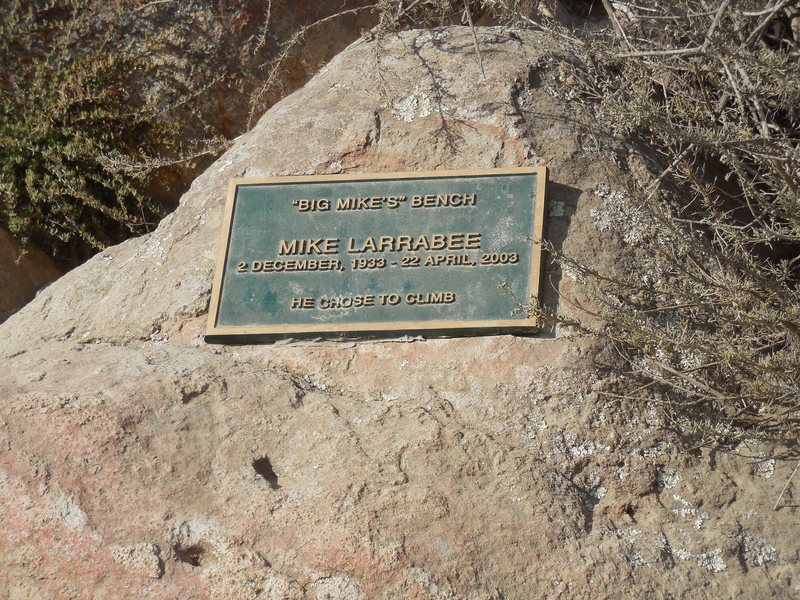 Memorial near the summit of Bishop Peak.