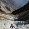 Ryan at around 10,100 feet on Laurel's Northeast Gully