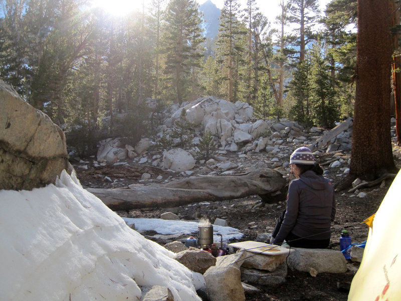 Spring camp below Sam Mack Meadow.