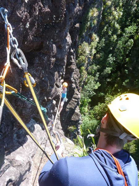 Traverse at the end of pitch 3