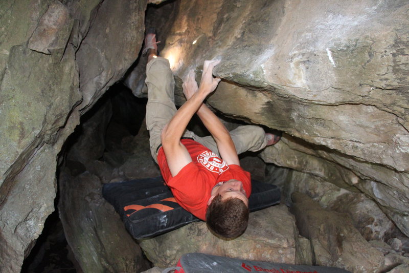 Will on a stellar V7 traverse.