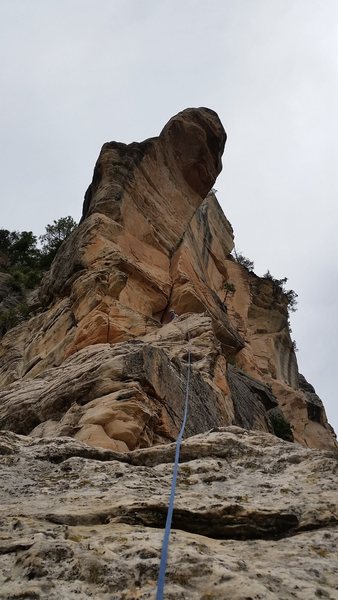 Looking up at P8, taken near top of P7. 