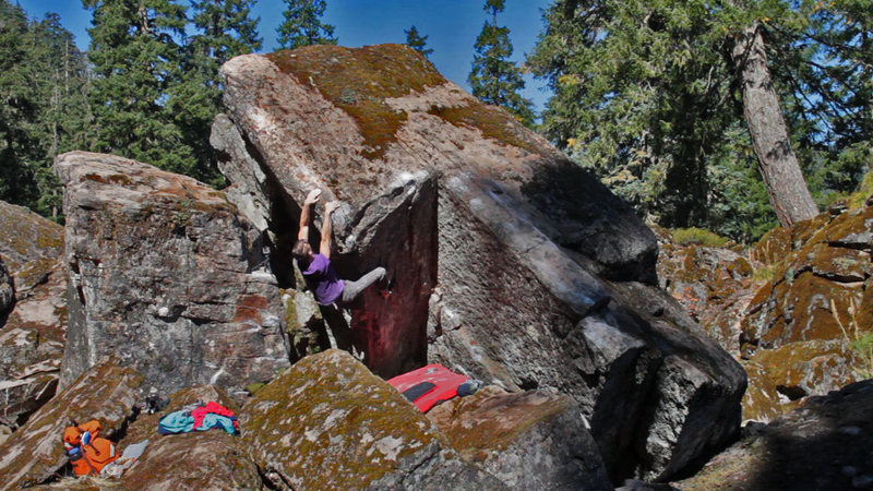 The proudest line on this boulder "An Image To Injustice"