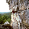 The Survival Block.  Climber on Survival of the Fittest 13a