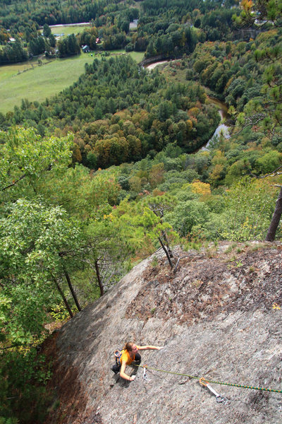 Torie enjoying the fruits of all of her lichen scrubbing labor.