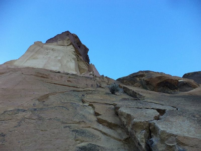 This is the first pitch on the "West Face Variation"