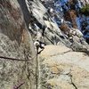 Michelle Johnson follows Demonology (5.10b lb)