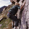 Eric Ming bouldering at Morrison circa 1976 sporting some brand new EBs!