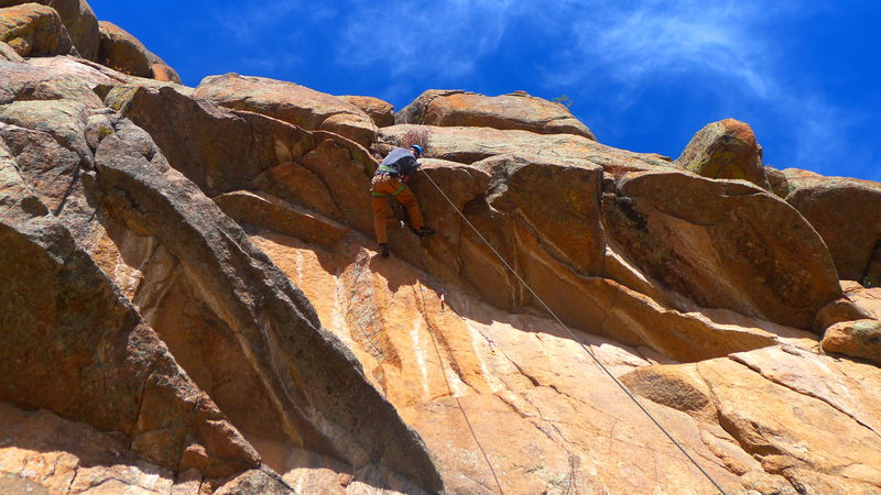 Heel hooking at the roof.