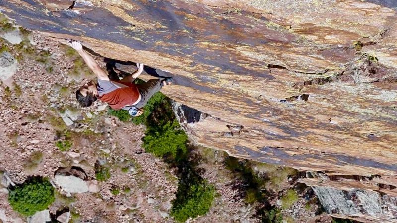 A scramble up The Doub-Griffith.<br>
<br>
Photo by Cedar Wright.