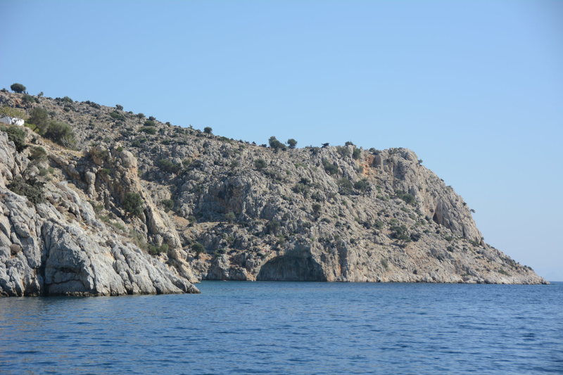 The DWS cave as seen from the boat