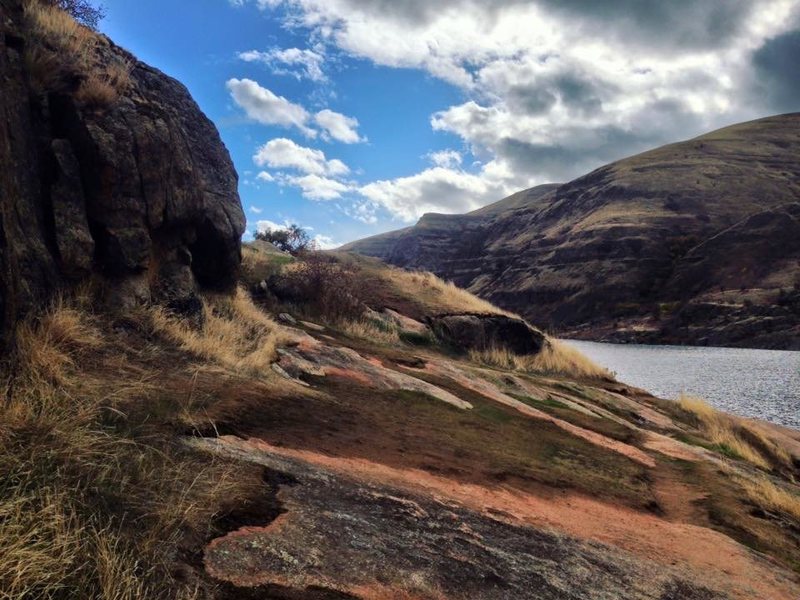 View of Snake River from lower bouldering area.