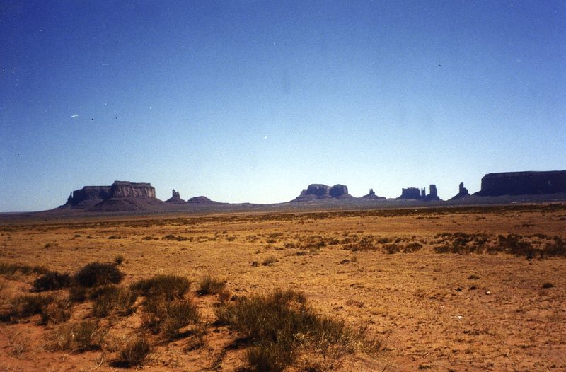 Photo taken driving past Monument Valley.