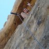 Los Angeles Basin - Stoney Point - Mozart's Wall - Matt in the cave, zoomed in