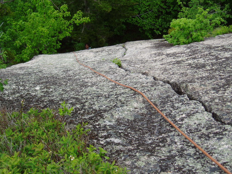 Looking down at Sea of Green's P1 Crack 