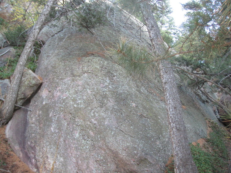 Not visible from the Royal Arch trail, Lost seen from the southeast corner. Lichen and pine needles lurk.