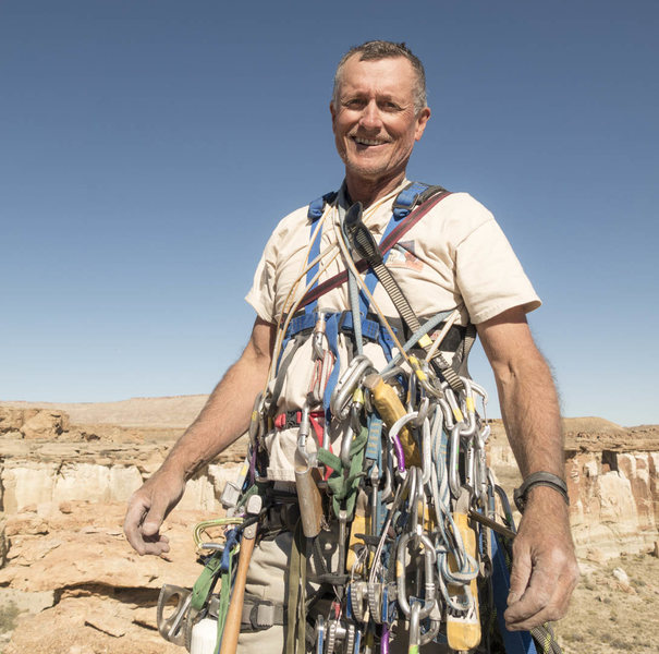 The summit smile! Roy Suggett on the top.