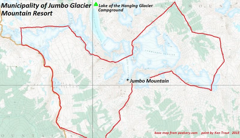 The red outline is the boundary of the new "municipality".  