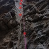 Looking up on the bolt ladder of Last Train to Mexico