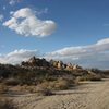 This is the wash you will cross on the way to the Big Top, Joshua Tree NP 