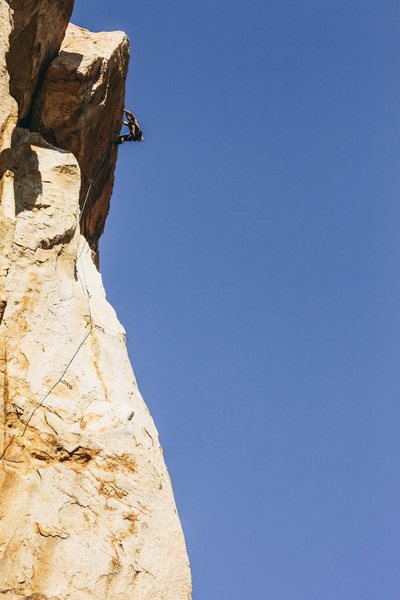 Ryan King tops out Bush Doctor on his redpoint send. Made it look easy!<br>
Photo: Andrew Adkins