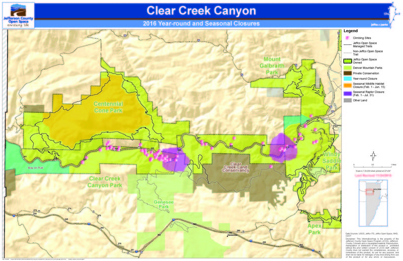 The updated initial raptor nest anticipated closures for 2016.